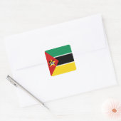 Carré Sticker du drapeau du Mozambique (Enveloppe)