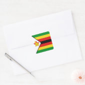 Carré Sticker du drapeau du Zimbabwe (Enveloppe)