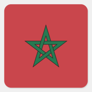 Carré Sticker du drapeau marocain