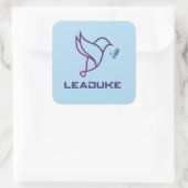 Carré Sticker du logo de Leaduke Bird (Sac)
