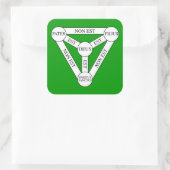 Carré Sticker du Scutum Fidei/Bouclier de la Trinité (Sac)