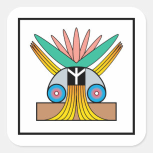 Carré Sticker du symbole de paix de Salome