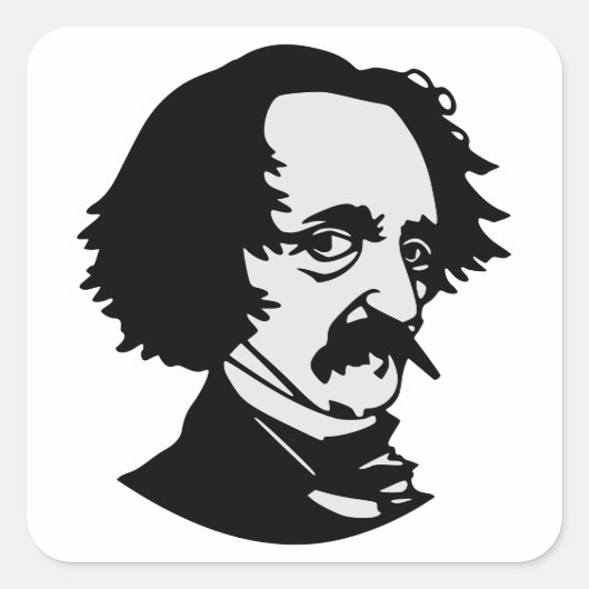 Carré Sticker Edgar Allan Poe (Devant)