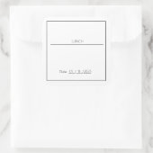 CARRÉ STICKER ÉDITABLE POUR LE DÉJEUNER (Sac)