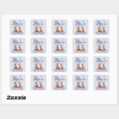 Carré Sticker éffrayant Halloween Citrouille Ghost (Feuille)