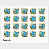 Carré Sticker éléphant joueur (Feuille)