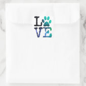 Carré Sticker Empreinte de patte de chien (Sac)