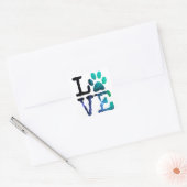 Carré Sticker Empreinte de patte de chien (Enveloppe)