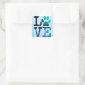 Carré Sticker Empreinte de patte de chien (Sac)