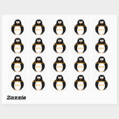 Carré Sticker en boîte de pingouin (Feuille)