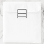 Carré Sticker en Carnet noir standard (Sac)