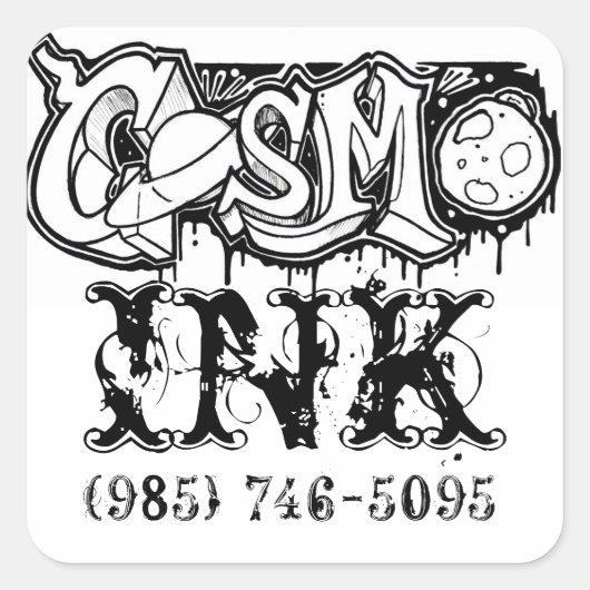Carré Sticker en encre Cosmo (Devant)