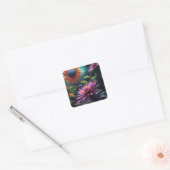 Carré Sticker en fleurs cosmiques (Enveloppe)