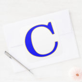 Carré Sticker en lettre bleue C (Enveloppe)