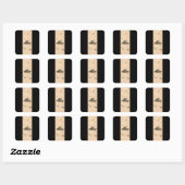 Carré Sticker en marbre beige (Feuille)