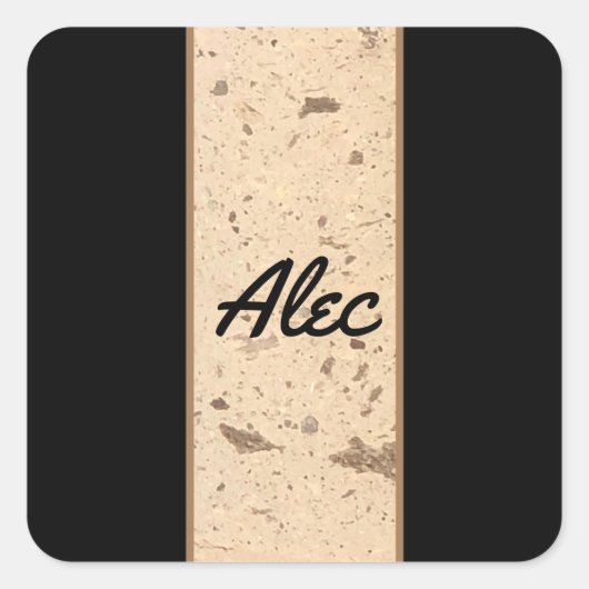 Carré Sticker en marbre beige (Devant)