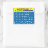 Carré Sticker en mathématiques algèbre - Océan bleu (Sac)