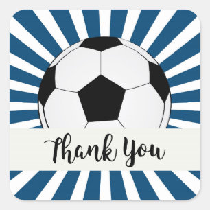 Carré Sticker en Merci de football