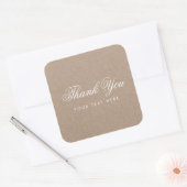 Carré Sticker en Merci moderne rustique simple (Enveloppe)