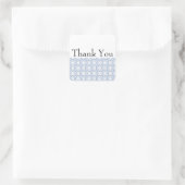 Carré Sticker en Merci Motif Vintage bleu (Sac)