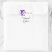 Carré Sticker en Merci Pansy Watercolor (Sac)