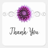 Carré Sticker en Merci violet Dahlia (Devant)