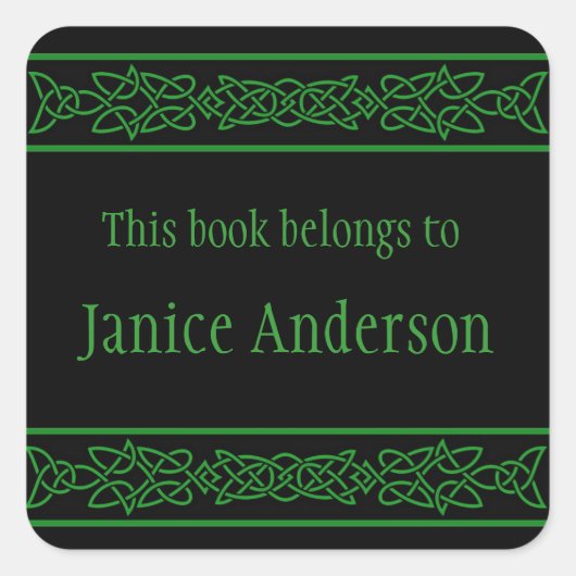 Carré Sticker en plaques de conception de noeuds celtiqu (Devant)