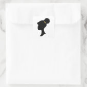 Carré Sticker en silhouette pour fille noire (Sac)