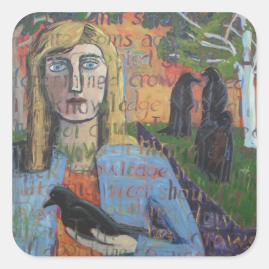 Carré Sticker en velours discret (Devant)