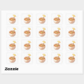 Carré Sticker esthétique serene (Feuille)