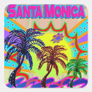 Carré Sticker éternel père Noël Monica