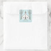 Carré Sticker Faveur Chapelle Whimsical (Sac)