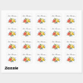 Carré Sticker Favor de mariage (Feuille)