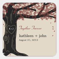 Sticker Favor de mariage en chêne