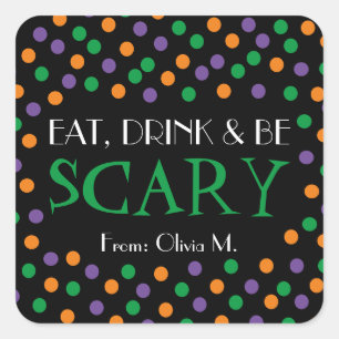 Carré Sticker Favour Halloween ou Treat