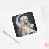 Carré Sticker Feminine Divine Déesse Lune (Enveloppe)