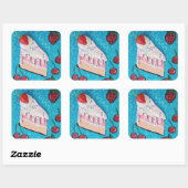 Carré Sticker Festiday Cake Fun Party (Feuille)