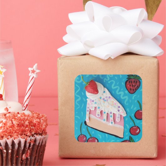 Carré Sticker Festiday Cake Fun Party (Fête)