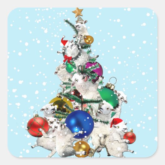 Carré Sticker Festive Fleece Tree (Devant)
