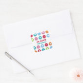 Carré Sticker Fille Anniversaire Fille Dots Couleur Fuzz (Enveloppe)