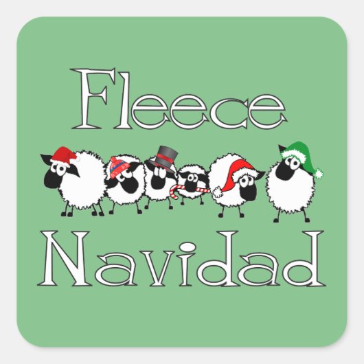 Carré Sticker Fleece Navidad (Devant)