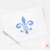 Carré Sticker Fleur De Lis Bleu (Enveloppe)