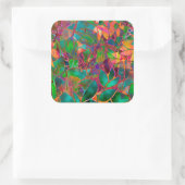 Carré Sticker Floral Abstrait Verre (Sac)