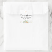 Carré Sticker floral de la première communion (Sac)