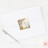 Carré Sticker Floral Feuille Golden Wavy (Enveloppe)
