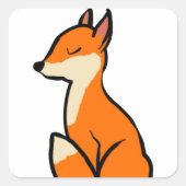 Carré Sticker Fox personnalisable (Devant)