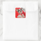 Carré Sticker français pour chien de taureau de Valentin (Sac)