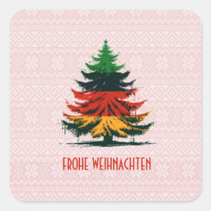 CARRÉ STICKER FROHE WEIHNACHTEN
