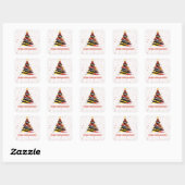 CARRÉ STICKER FROHE WEIHNACHTEN (Feuille)
