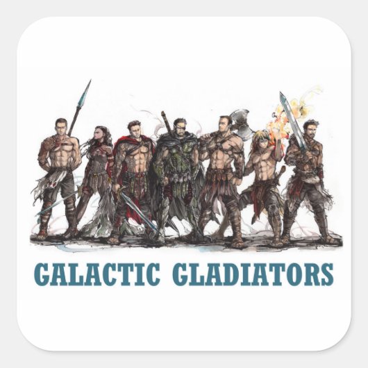 Carré Sticker Galactique Gladiateurs (Devant)